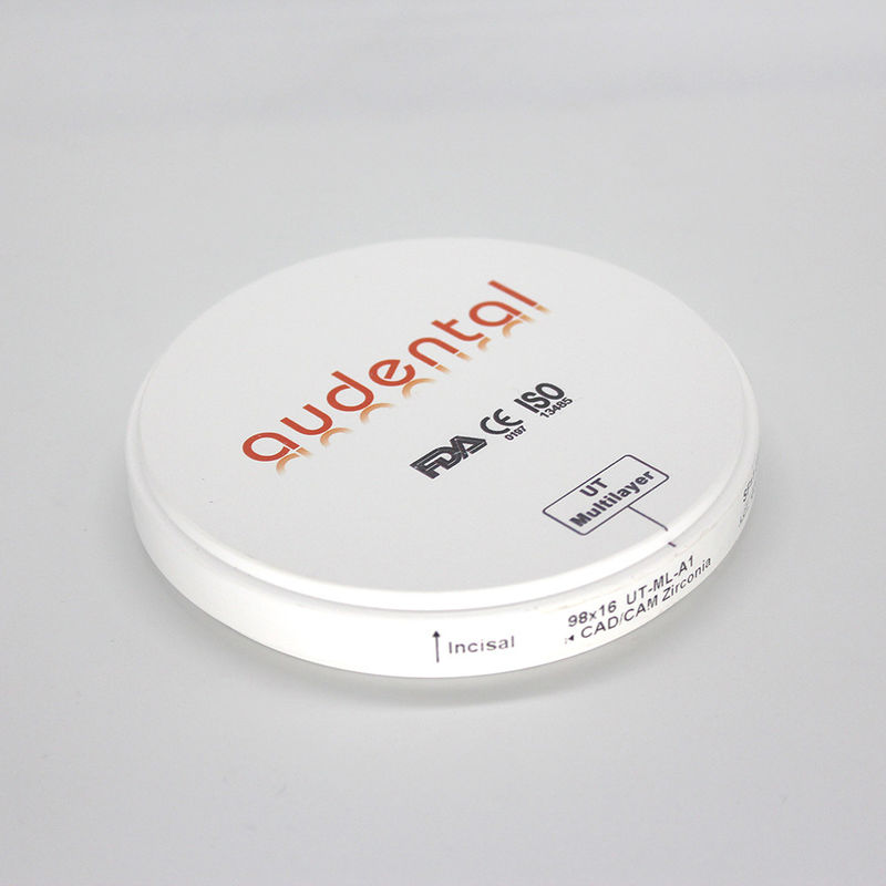 12-25mm dày nhiều lớp Zirconia khối với sức mạnh 600Mpa UT ML Yttria ổn định Zirconia