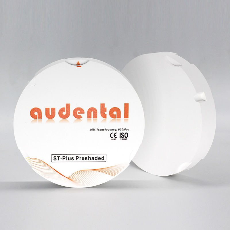 Bề mặt mịn Vita 16 đĩa tròn ST-Plus nhiều lớp Zirconia khối 900Mpa Độ bền uốn cong 46% Tấm xuyên suốt