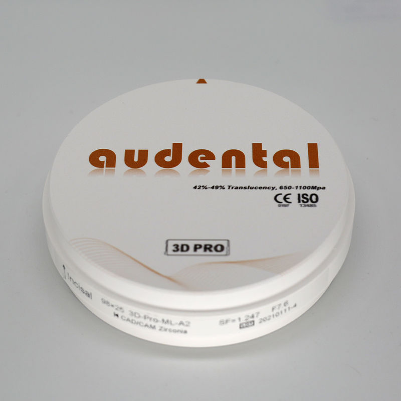 Mật độ cao Zirconia gốm mật độ răng sau khi xát 6.0g / cm3 Hạt phóng xạ 0.1Bq / g