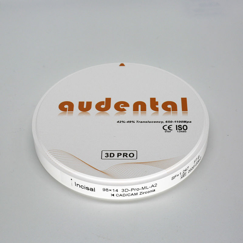Sức mạnh Dental Zirconia Block In Vita16 Bleach4 Shades bề mặt mịn lợi thế đa lớp