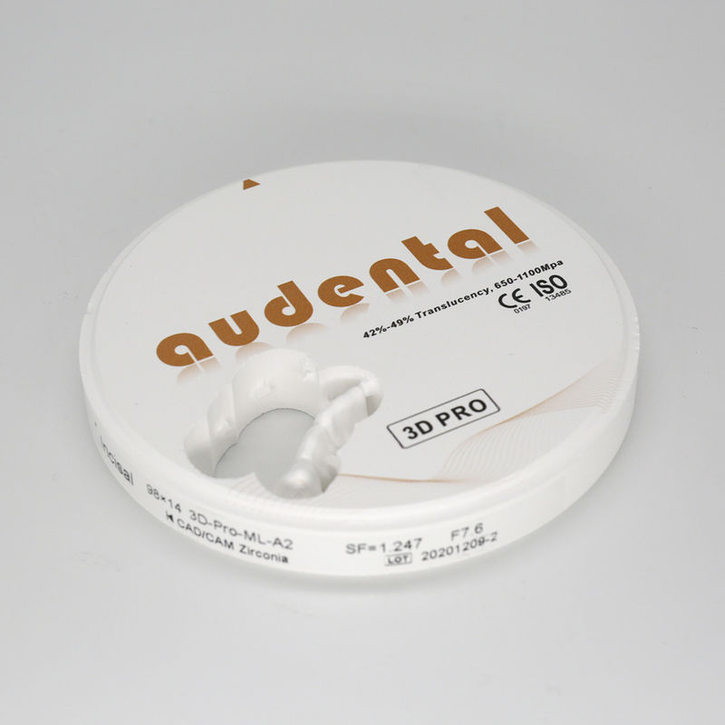 650-1100Mpa Dental Zirconia Block Vita16 Bleach4 Màu có sẵn