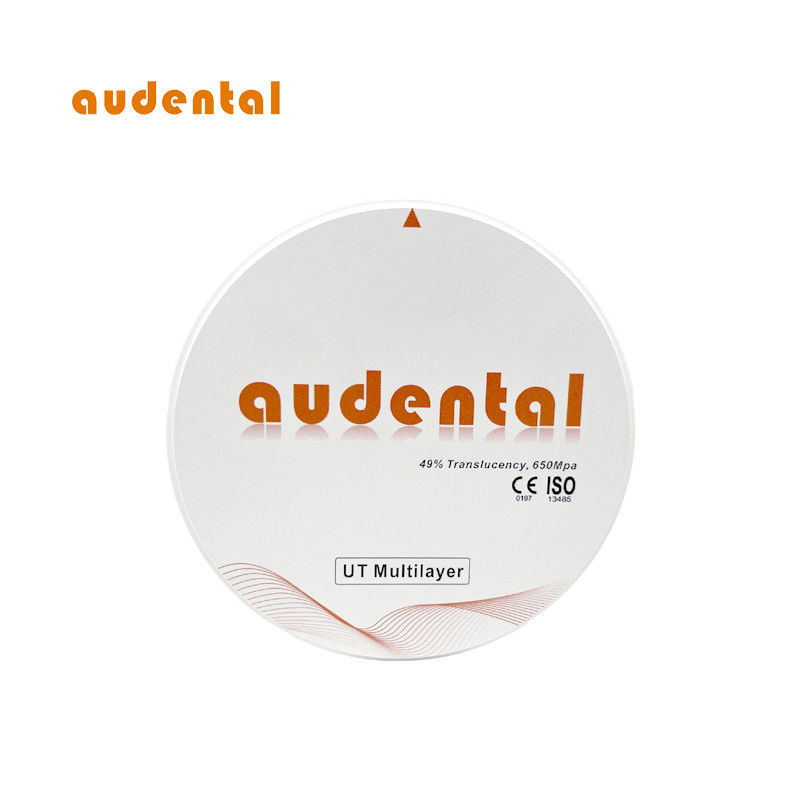 Đơn giản Vita 16 Zirconia khối với 49% độ mờ và 680Mpa sức mạnh để phục hồi răng