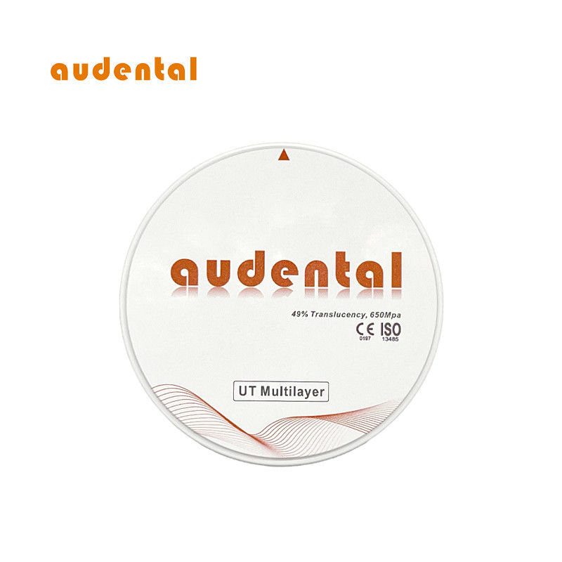 Đơn giản Vita 16 Zirconia khối với 49% độ mờ và 680Mpa sức mạnh để phục hồi răng
