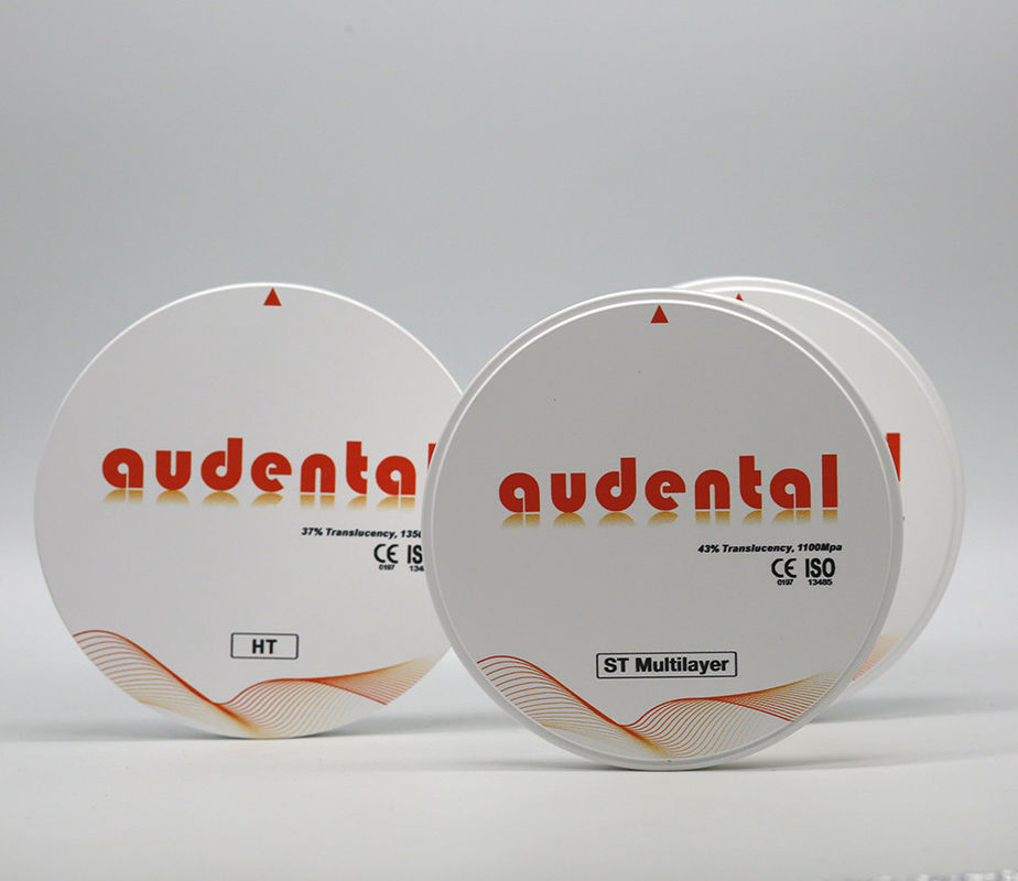 46% Xanh ST-Plus đa lớp Zirconia Vòng đĩa khối mịn Vita 16 Shade cho phục hồi răng