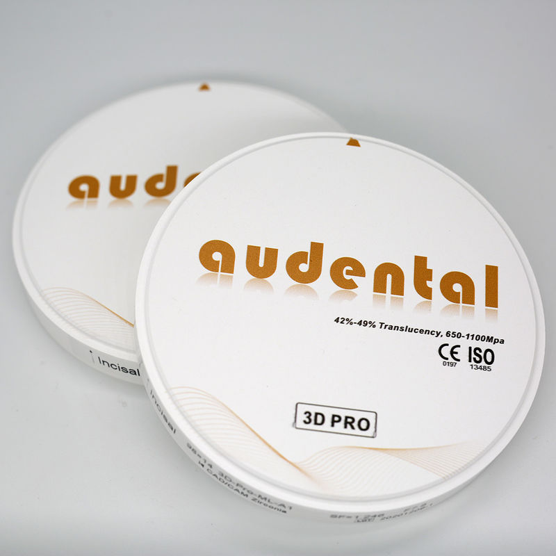 92/95/98mm Phòng thí nghiệm nha khoa 3D Pro Zirconia Block với độ mờ cao và thiết kế đa lớp