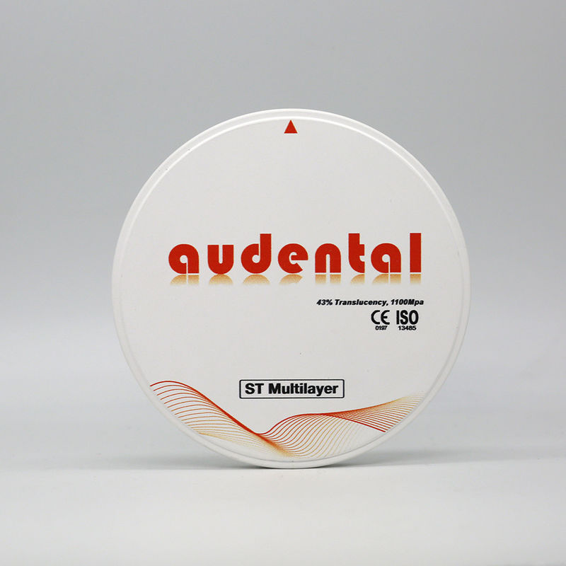 Audental 98 ST Dental Zirconia Block 1100MPA 43% TRANSLUCENCY Màu A1,A2,A3
