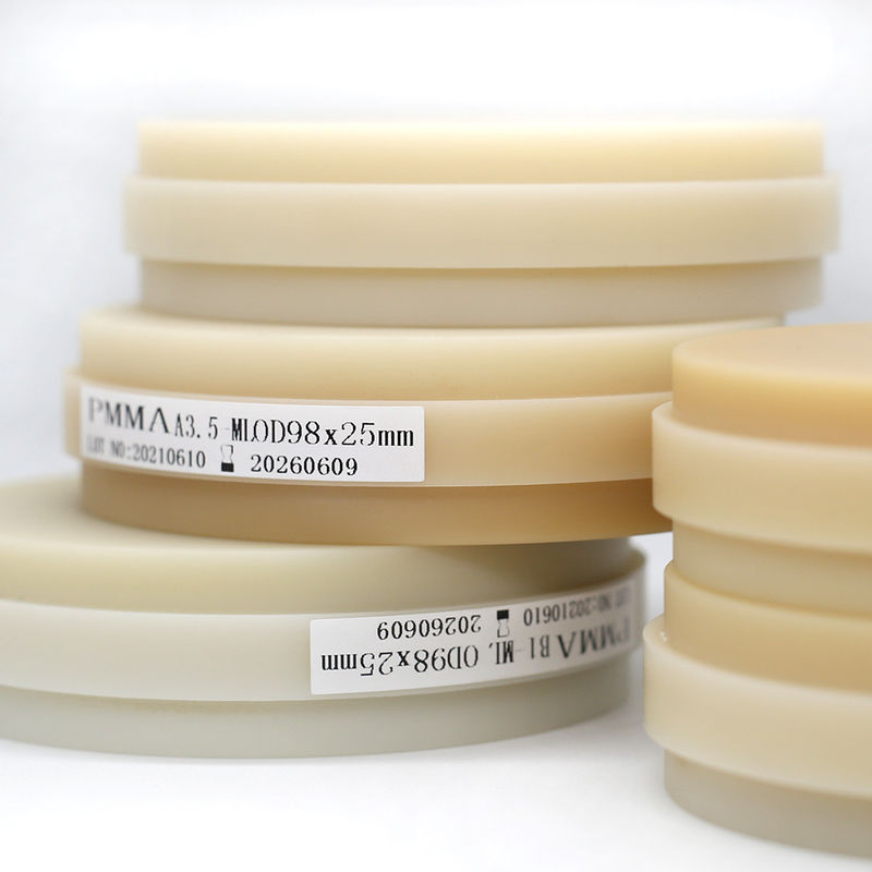 Audental Cad Cam Máy xay 16 màu sắc PMMA đa lớp răng giả cơ sở nhựa khối răng PMMA
