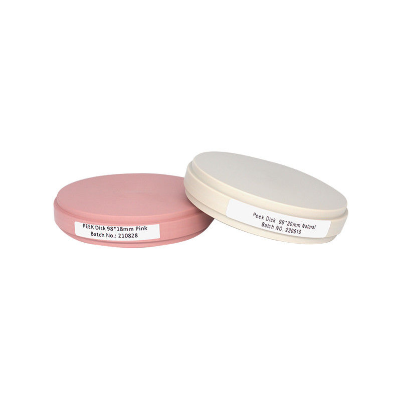 Technopolymer Dental Peek Blank 10/12/14/16/18/20/22/25mm Chiều cao cho khung răng giả