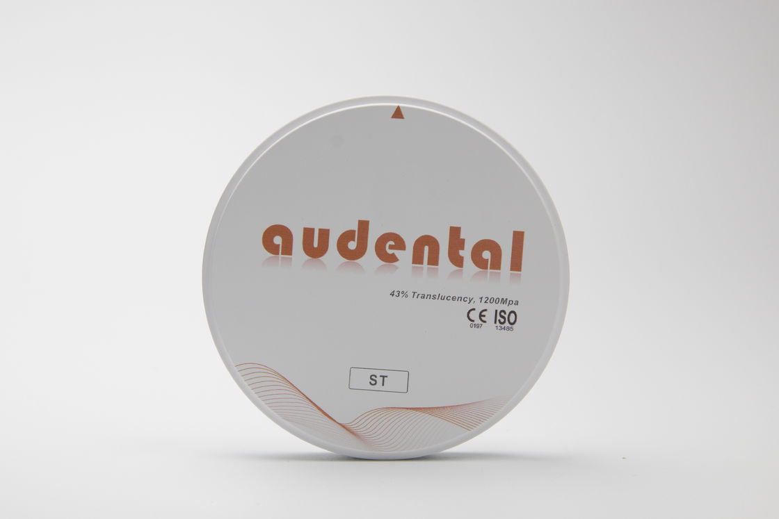 Audental ST Các khối Zirconia cho phục hồi răng toàn vòm đĩa trắng trống Sơn CAD / CAM Vật liệu phòng thí nghiệm D hình dạng 95mm