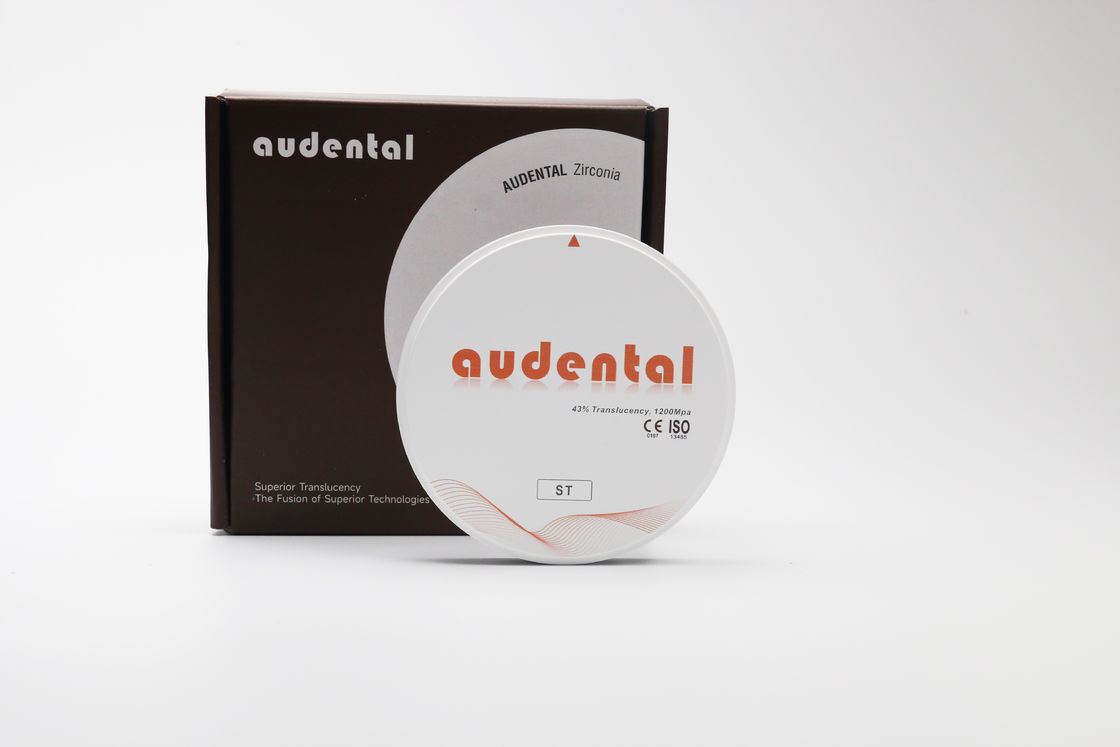 Audental ST Các khối Zirconia cho phục hồi răng toàn vòm đĩa trắng trống Sơn CAD / CAM Vật liệu phòng thí nghiệm D hình dạng 95mm