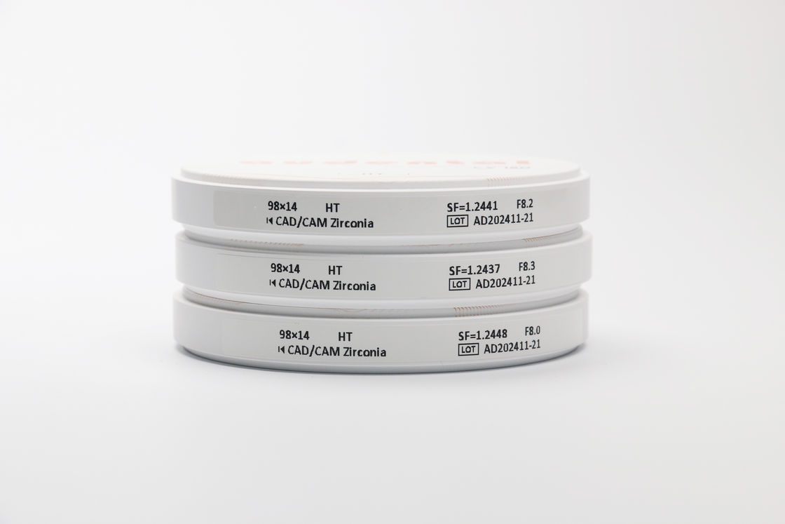 37% Nhựa Zirconia xuyên suốt để đạt được sự phù hợp hoàn hảo và thẩm mỹ trong 98/95/92mm Kích thước để phục hồi răng