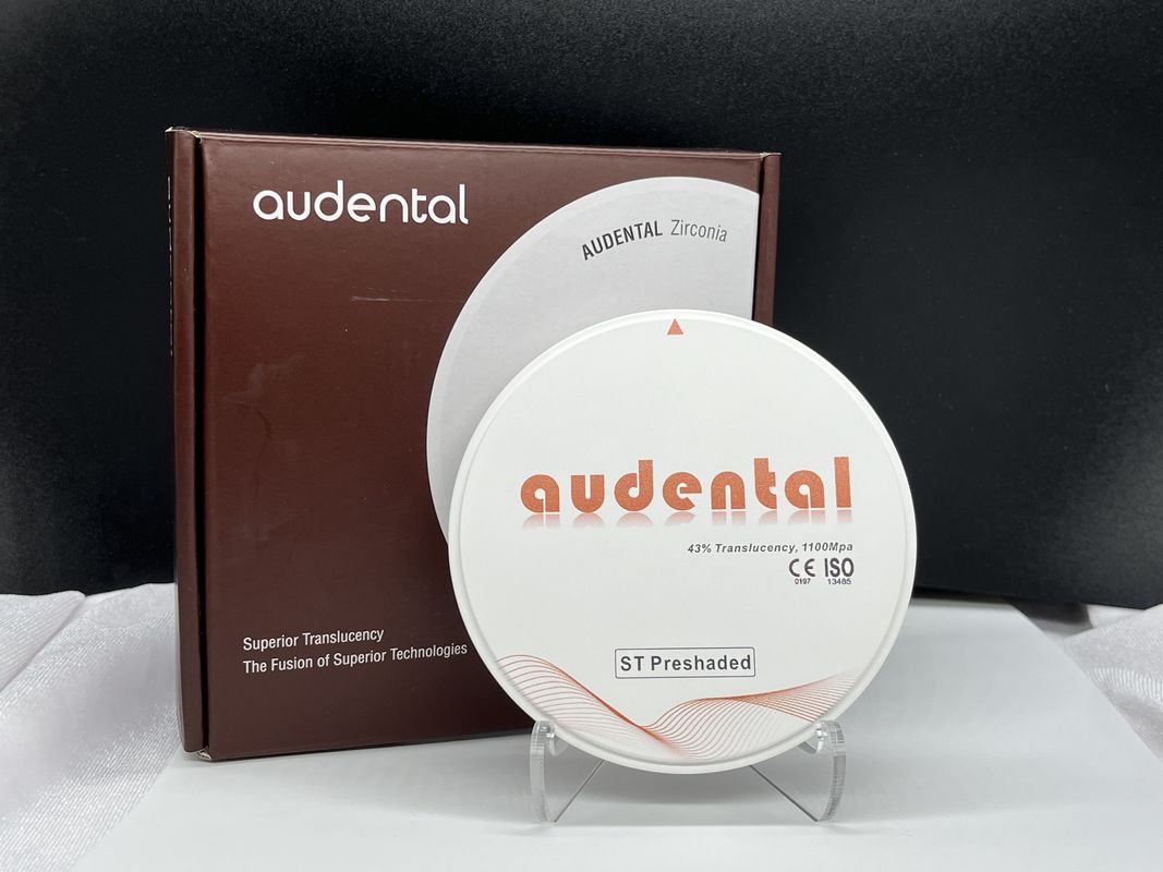Audental Zirconia Blocks mật độ cao với 43% độ mờ để phục hồi trông tự nhiên