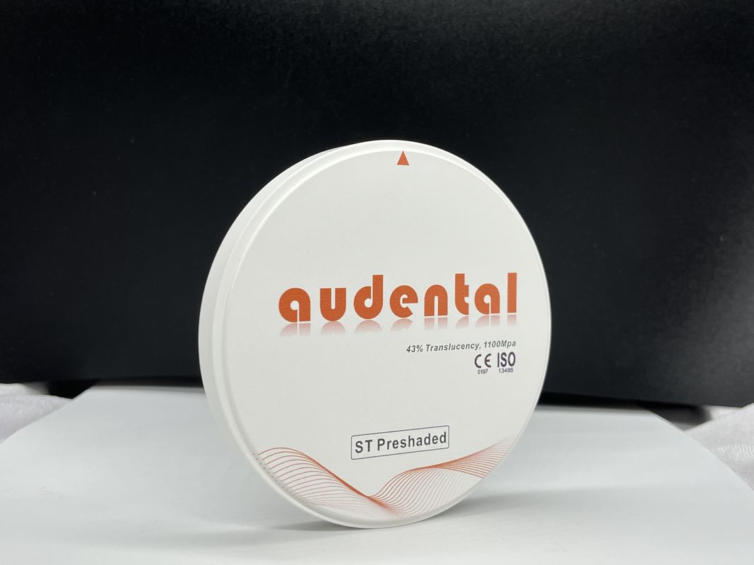 Audental Zirconia Blocks mật độ cao với 43% độ mờ để phục hồi trông tự nhiên