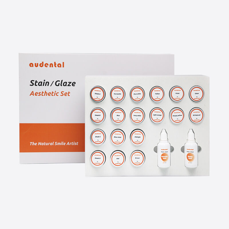 Thiết bị phòng thí nghiệm nha khoa với sẵn sàng để nhuộm màu và tinh thể bột thiết lập cho phép áp dụng trơn tru và linh hoạt tùy chỉnh màu sắc