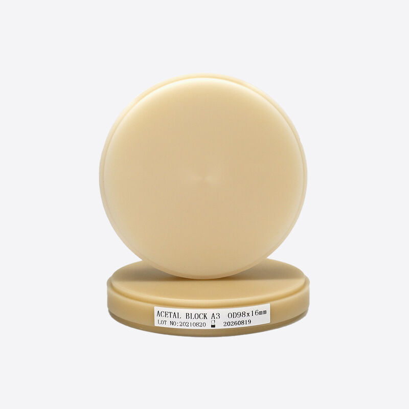 Dental Lab Milling Material Pink-A2 PMMA Block cho răng giả đầy đủ 98mm/95mm Kích thước và hình dạng