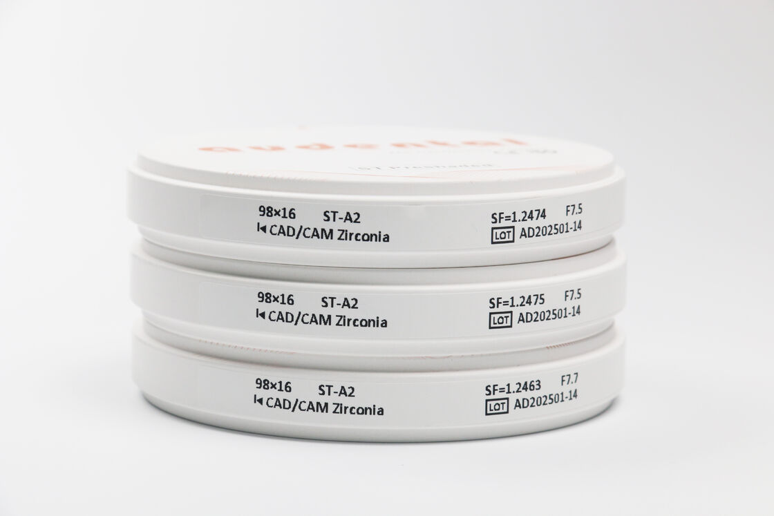 Bảng Zirconia Pre Shaded cung cấp độ chính xác màu sắc đồng nhất và độ mờ cao cho việc phục hồi răng trông tự nhiên