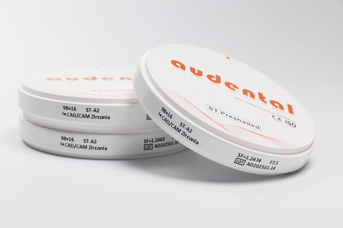 Bảng Zirconia Pre Shaded cung cấp độ chính xác màu sắc đồng nhất và độ mờ cao cho việc phục hồi răng trông tự nhiên