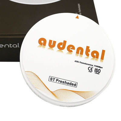 Khối Zirconia CAD CAM đã được tô màu trước ST/DST Zirconia có độ trong suốt cao 43% ISO
