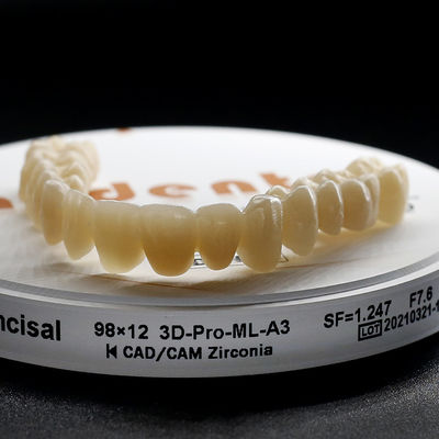 A1 A2 A3 B1 B2 Dental Zirconia Block / Discs 98mm Hệ thống FDA