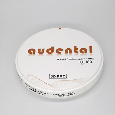 98mm Audental Zirconium Blocks Độ bền cao 650-1100Mpa White Zirconia Block cho phòng thí nghiệm nha khoa CAD CAM Milling System