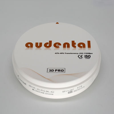 Mật độ cao Zirconia gốm mật độ răng sau khi xát 6.0g / cm3 Hạt phóng xạ 0.1Bq / g