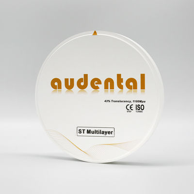 Super Translucency Round Disk Dental Lab ST Khối zirconia đa lớp với Hệ thống CAD / CAM