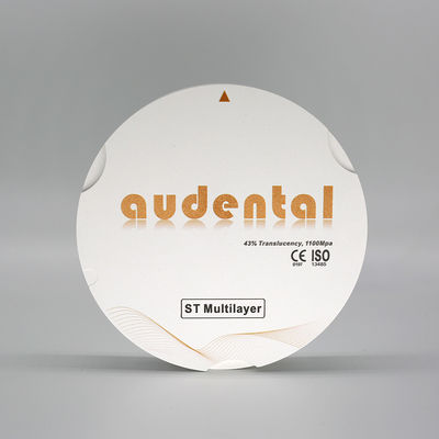 Các vật liệu phòng thí nghiệm nha khoa Audental CAD CAM Zirconia Block Super Translucency ST Multilayer