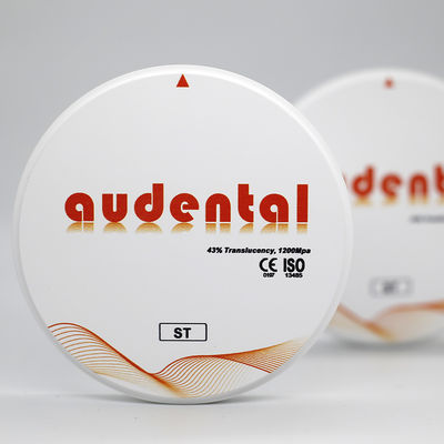 1200MPa Đơn giản ST Đường Zirconia răng trắng với độ mờ 41-43% và 16 chất lỏng màu