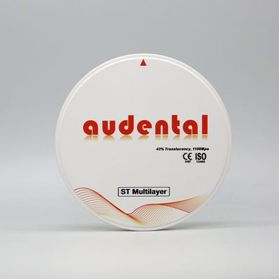 Audental 98 ST/DST Dental Zirconia Block 1100MPA 43% TRANSLUCENCY Màu sắc A1,A2,A3