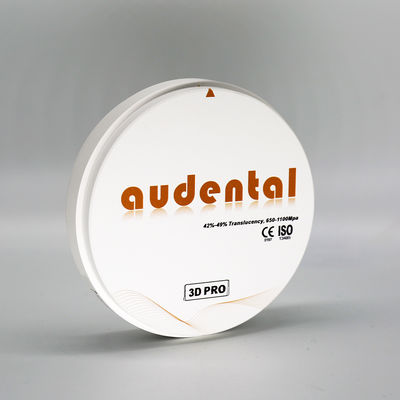 Độ xuyên suốt 42-49% Audental CAD CAM Zircon Disc, 20 màu Dental Zirconia Block