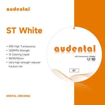 Sức mạnh uốn cong nhiều lớp Zirconia khối 43% Tấm xuyên suốt cho phục hồi răng