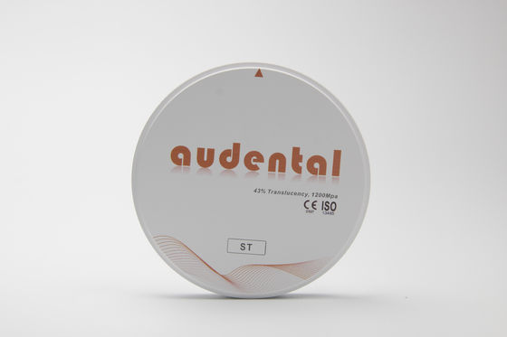 Audental ST Các khối Zirconia cho phục hồi răng toàn vòm đĩa trắng trống Sơn CAD / CAM Vật liệu phòng thí nghiệm D hình dạng 95mm