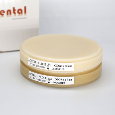Customizable Dental Pmma Block for Temporary Crowns and Bridges 150Mpa Flexural Strength