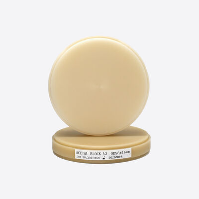 Răng Pmma Block màu hồng A2 cơ sở răng giả bóng kẹo cao su có độ bền uốn cong 150Mpa và hấp thụ nước thấp cho việc phục hồi răng